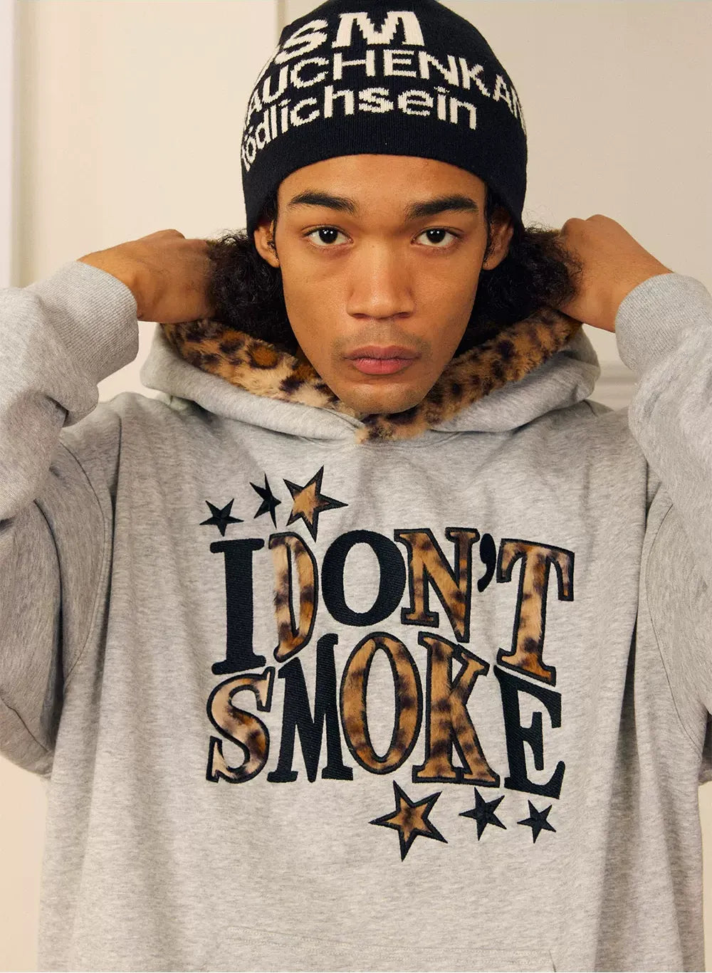Fleece Faux-Fur Appliqué Hoodie