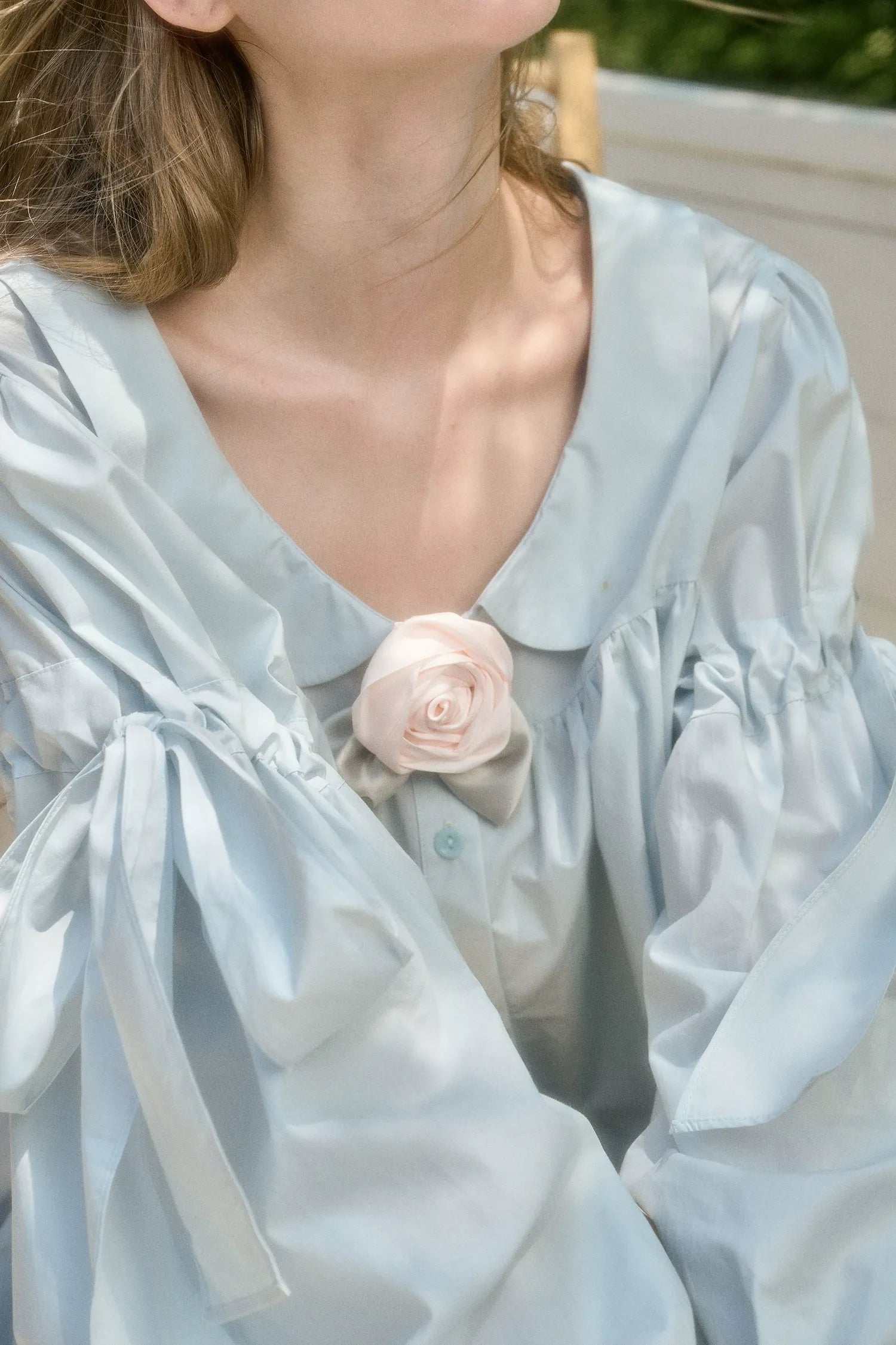 Cotton Lyocell Babydoll Shirt Dress
