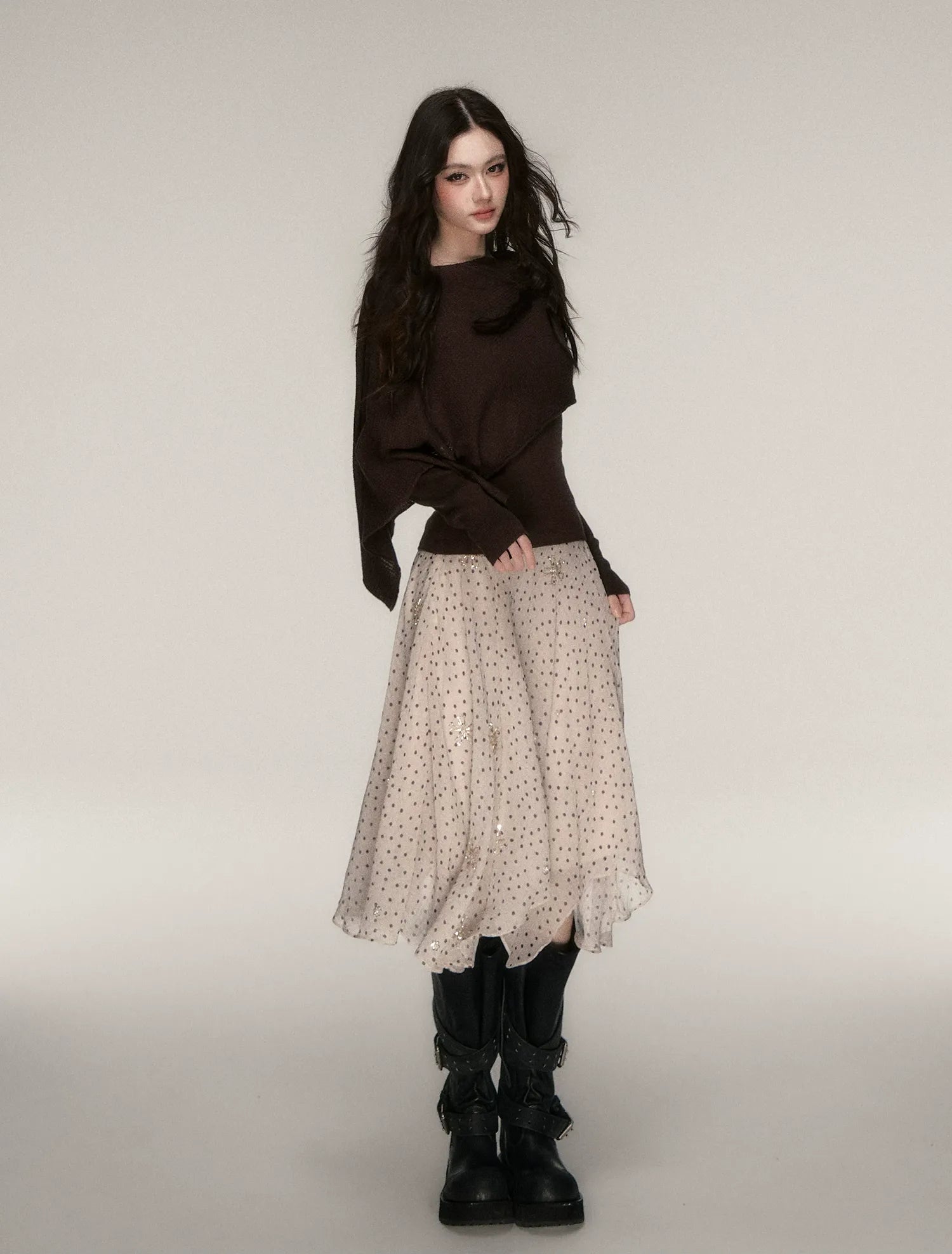 Stretch Shawl Cape Sweater