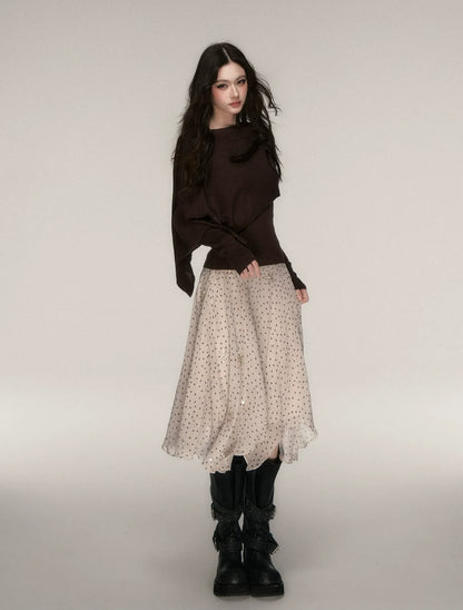 Stretch Shawl Cape Sweater