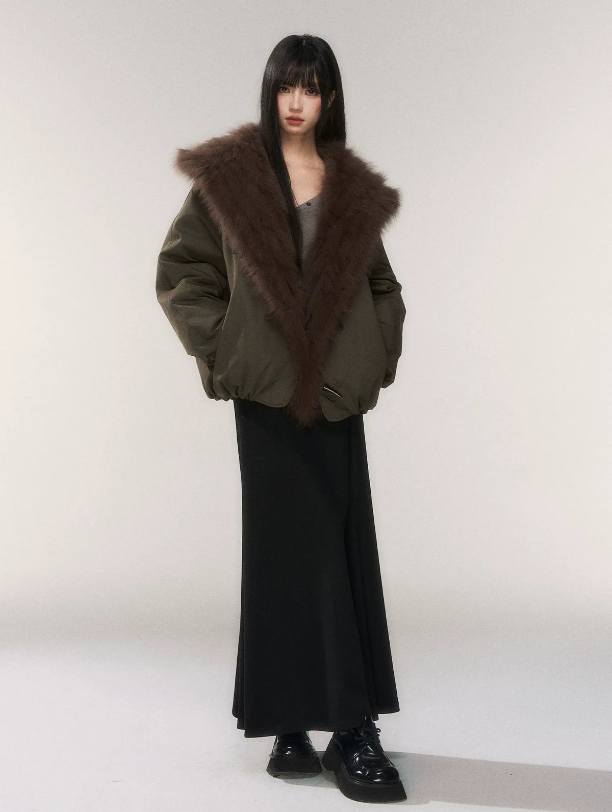 Goose Down Fox Fur Jacket