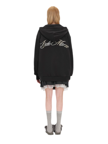 Bear Star Embroidered Hoodie