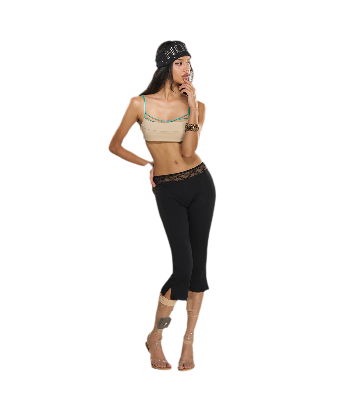 Textured Cutout Halter Camisole