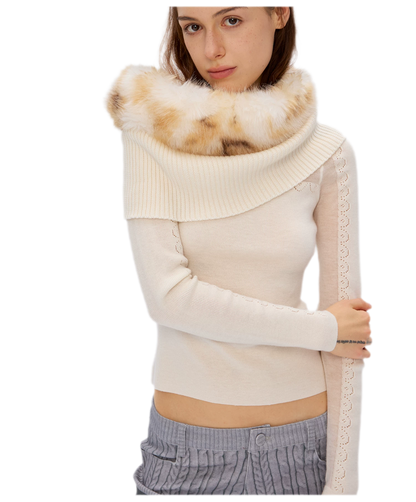 Wool Rib Knit Top