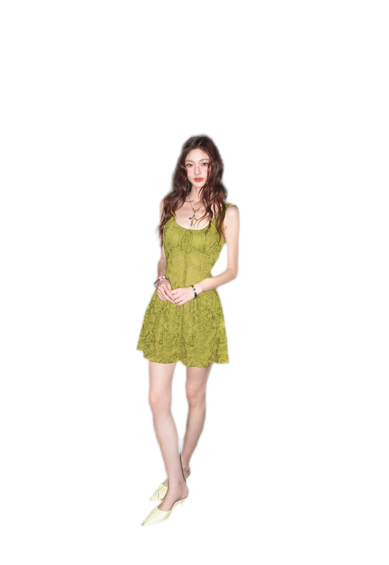 Moss Lace Waist Dress