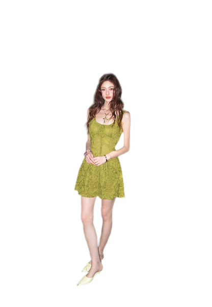 Moss Lace Waist Dress