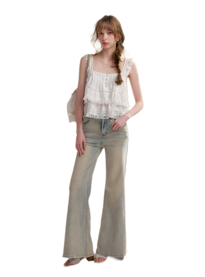 Lace Edge Camisole and Skirt Set