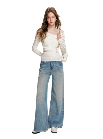 Brushed Off-Shoulder Knit Top
