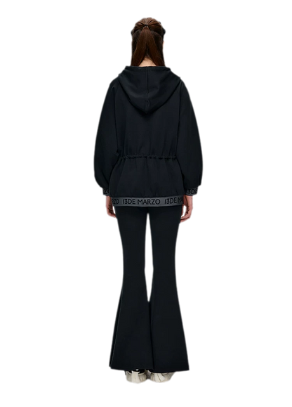 Logo Hooded Zip Jacket