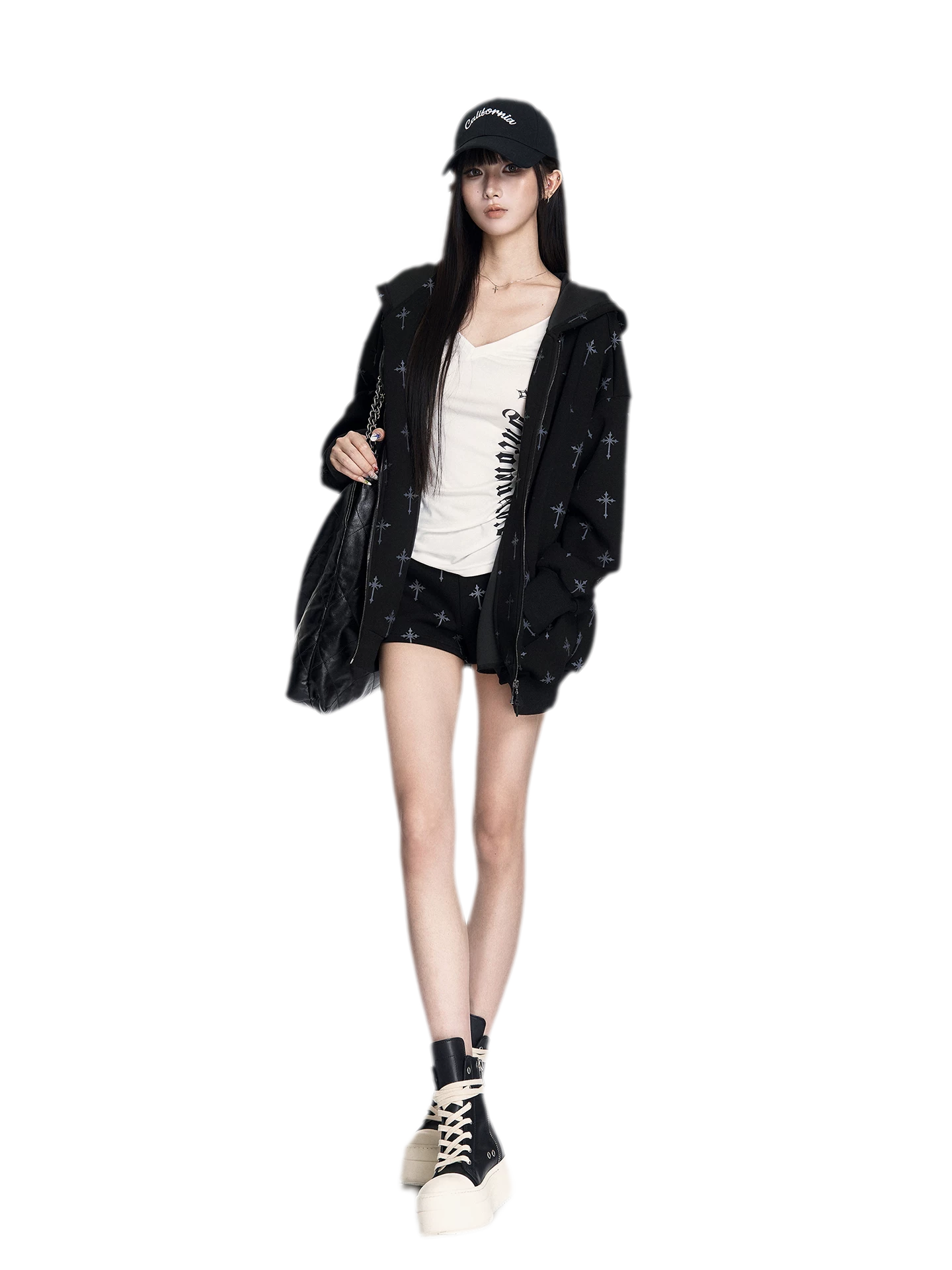 Printed Hooded Trackwear Set