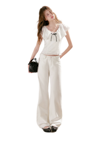 Lyocell Cotton Straight Jeans