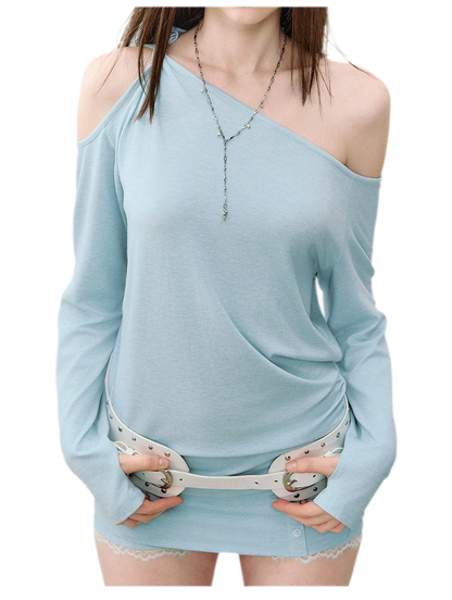 Mambo Signal One-Shoulder Top &amp; Skort
