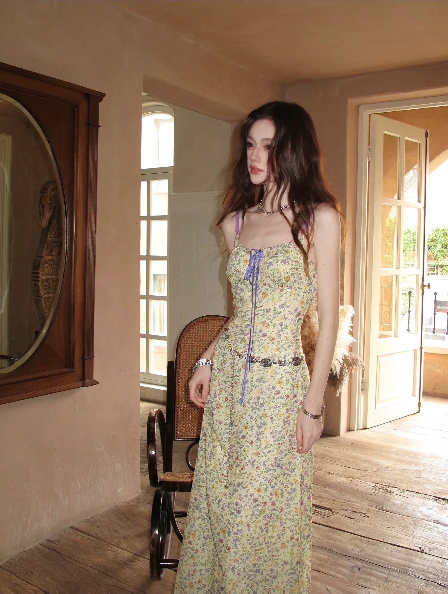 Iris Print Viscose Maxi