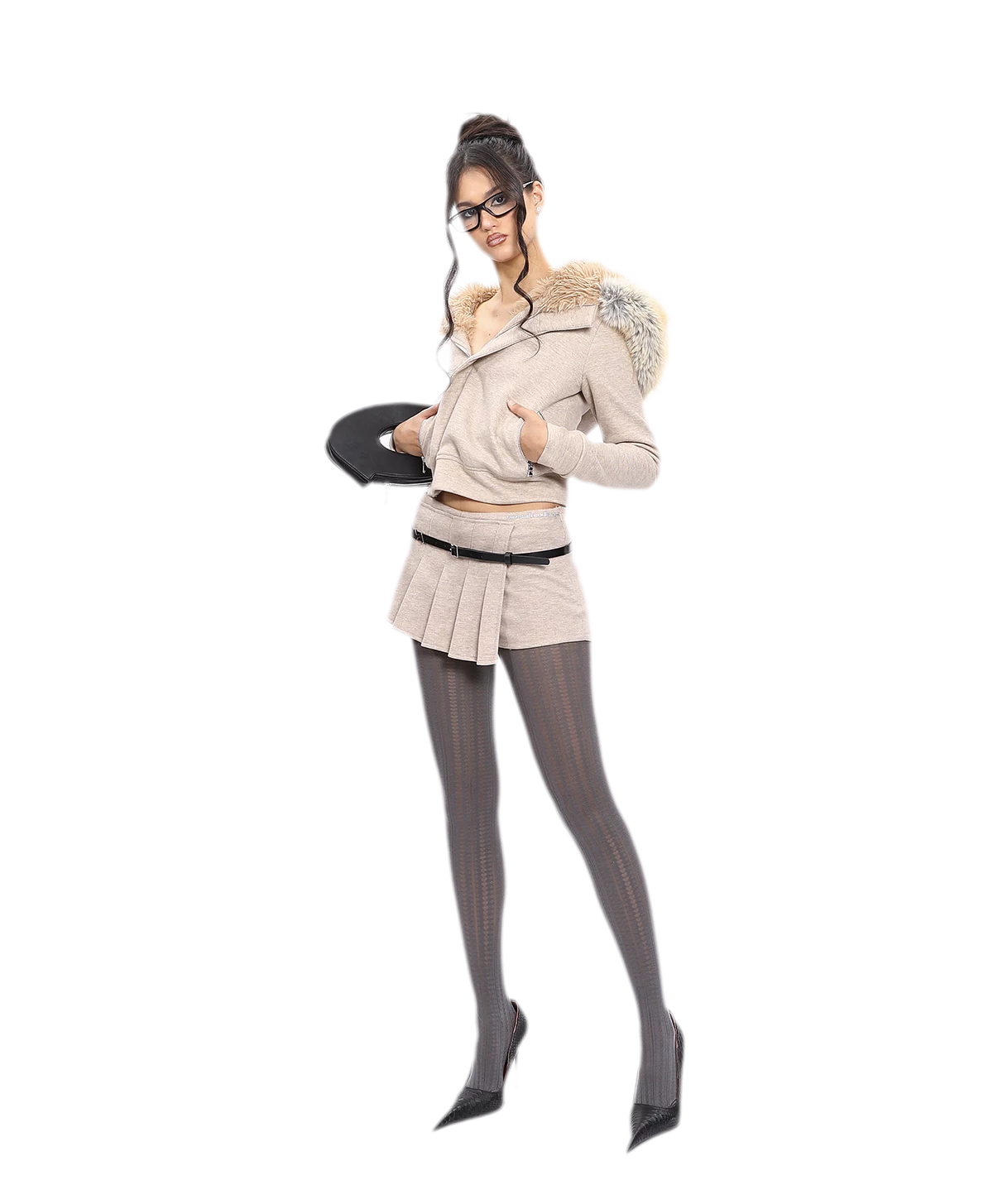 Hooded Plush Zip Set