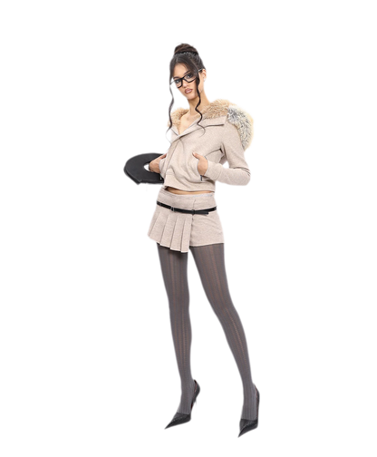 Hooded Plush Zip Set