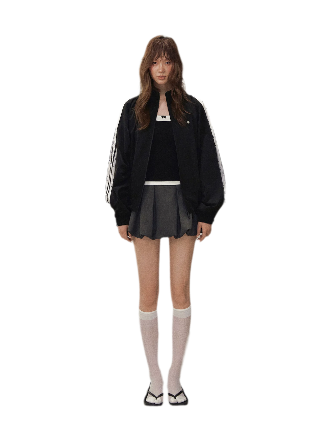 Structured Zipper Collar Jacket