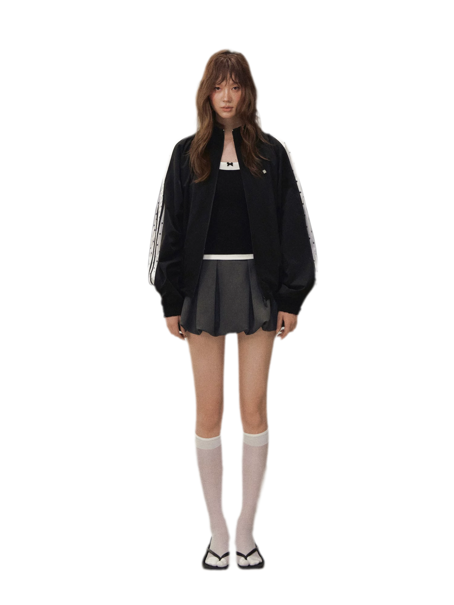 Structured Zipper Collar Jacket