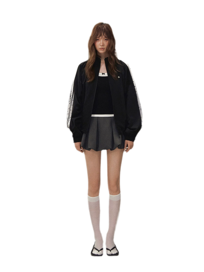 Structured Zipper Collar Jacket