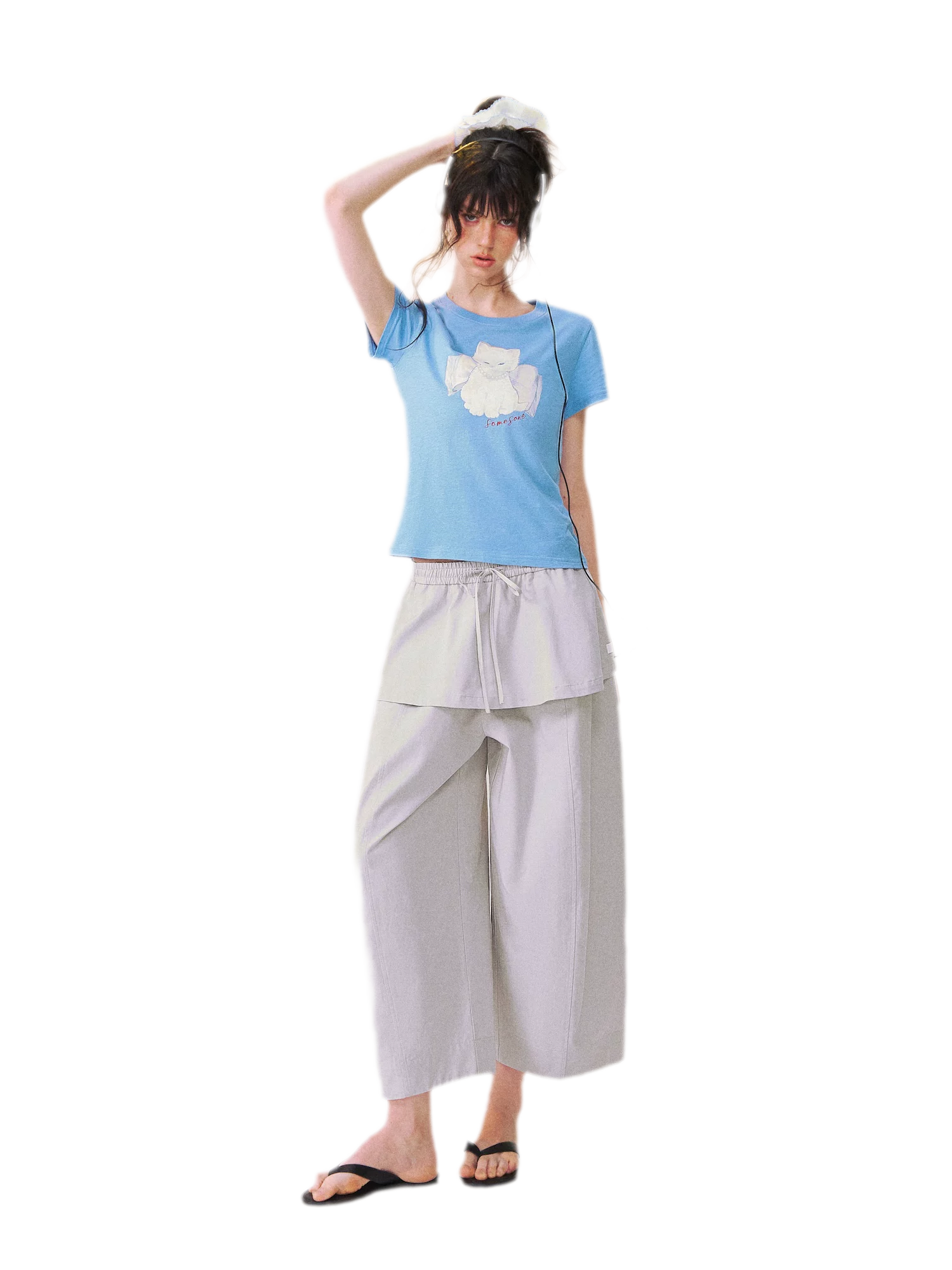 Layered Skirt Balloon Pants