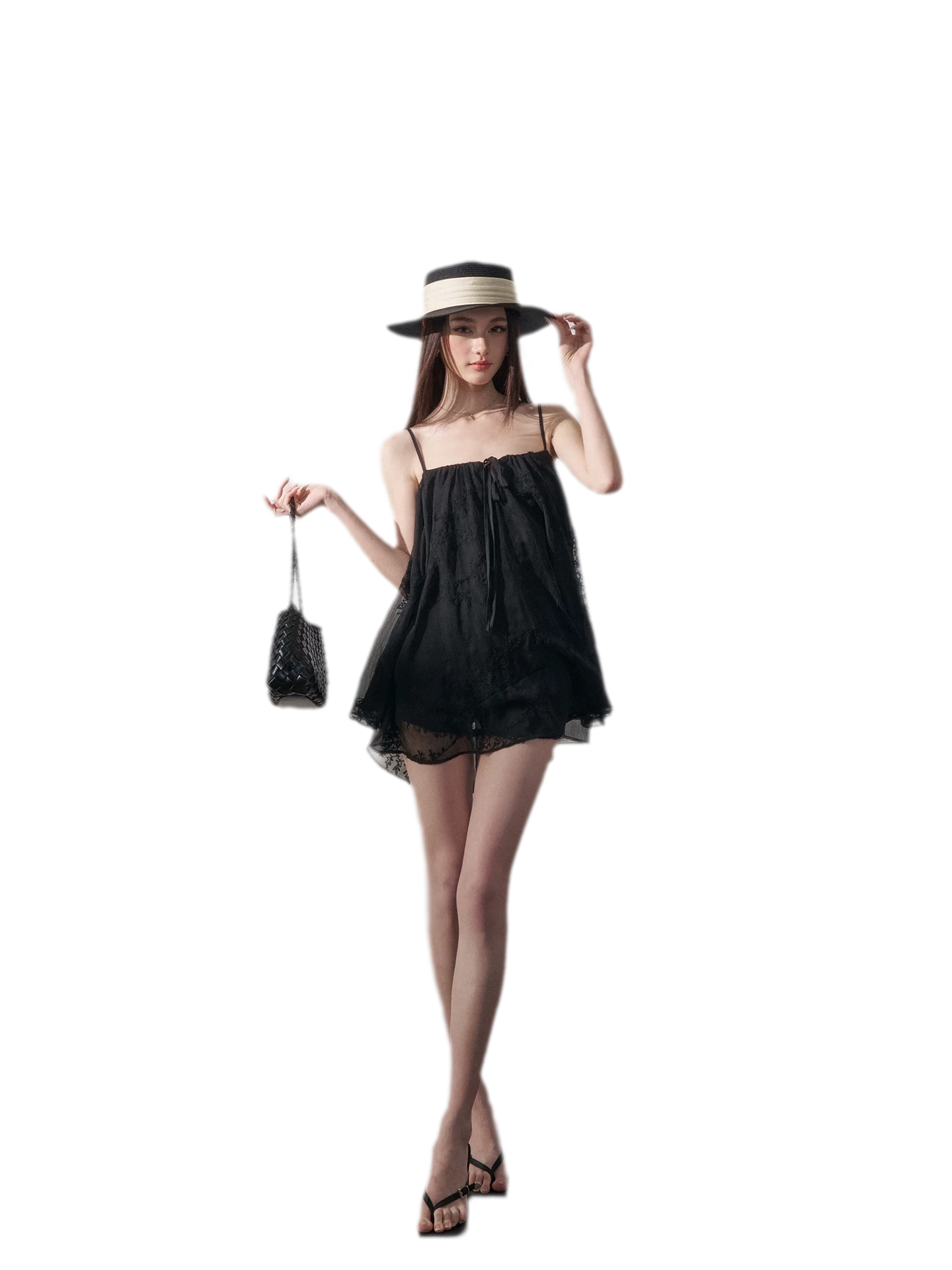 Ruched Tulle Camisole