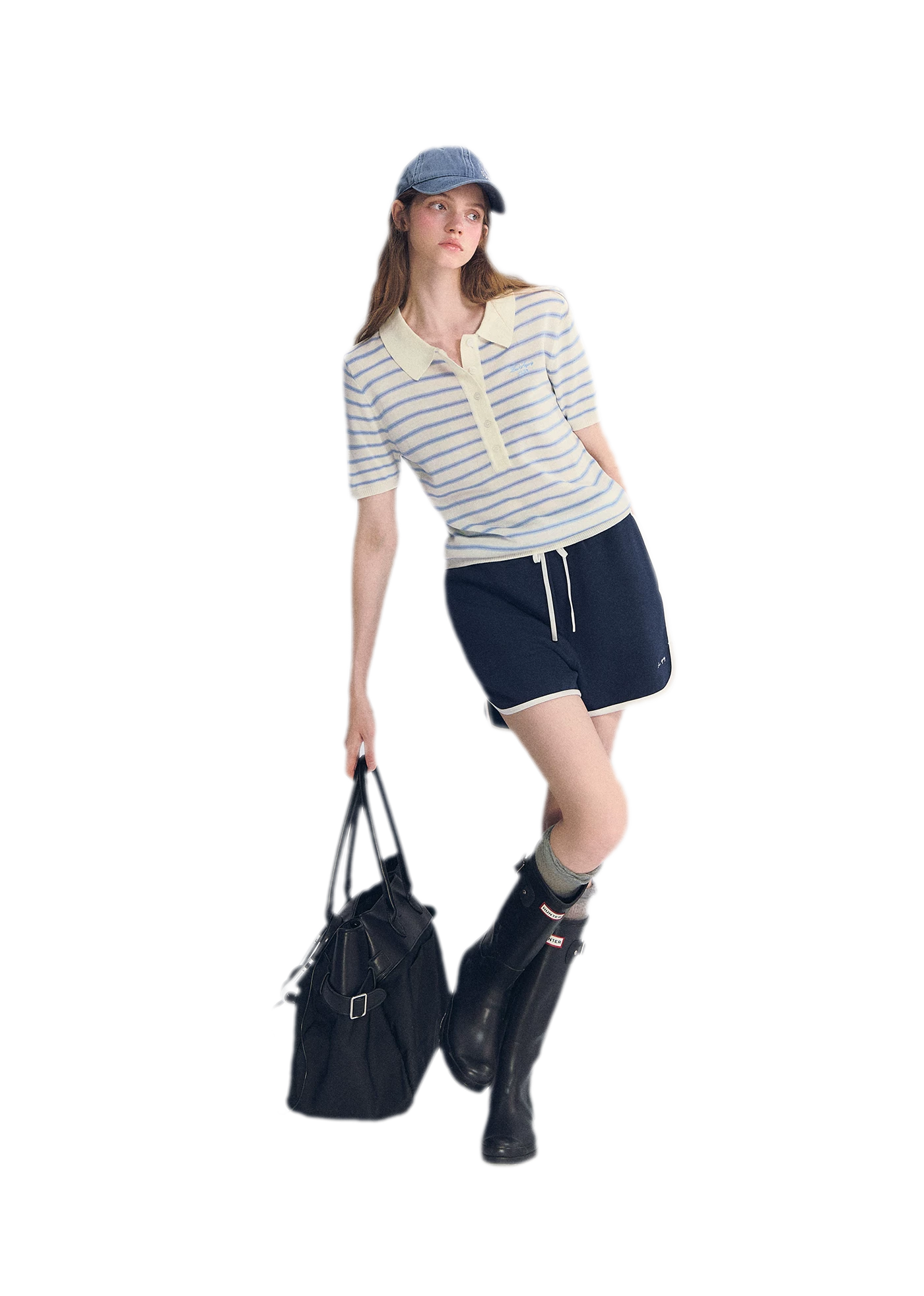 Striped Embroidered Polo