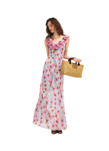 Floral Ruffle Maxi Dress