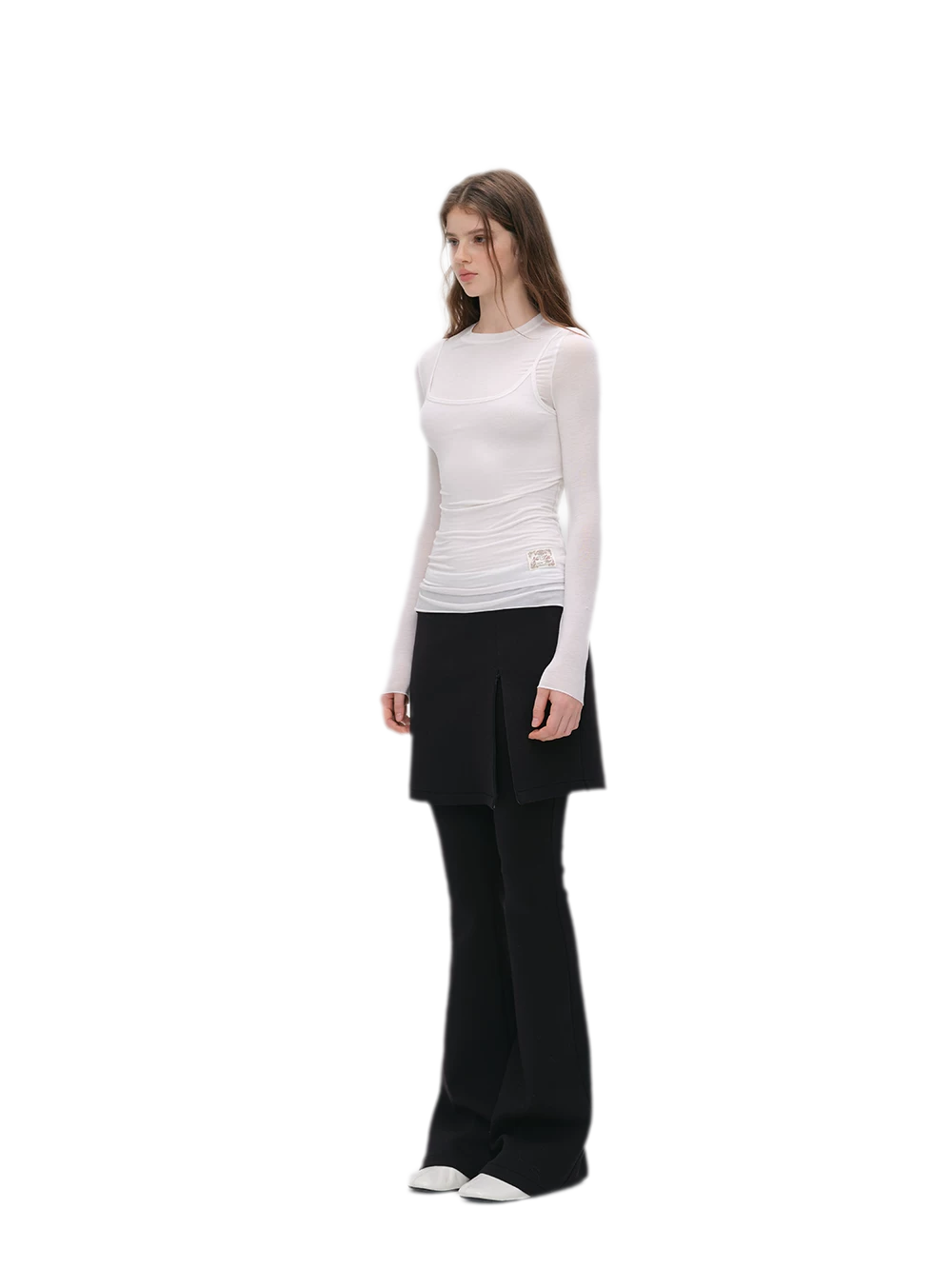 Cashmere Layered Fitted T-shirt
