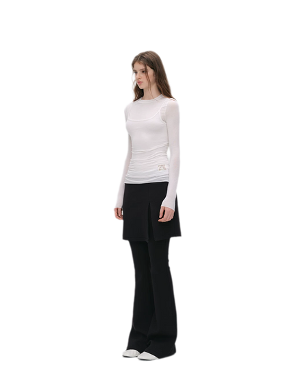 Cashmere Layered Fitted T-shirt