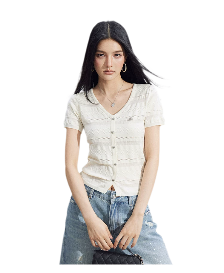 Openwork Knit Tee