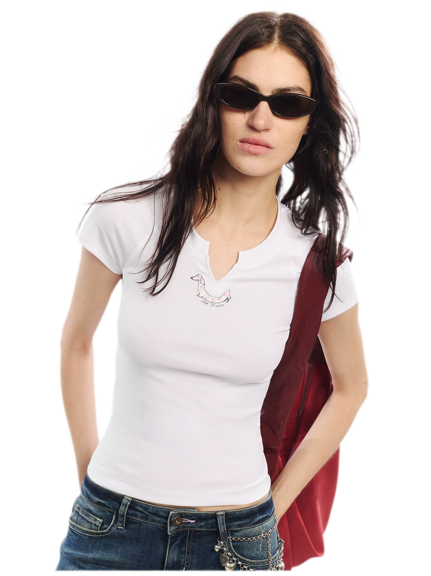 Summer V-neck Slim Fit T-shirt