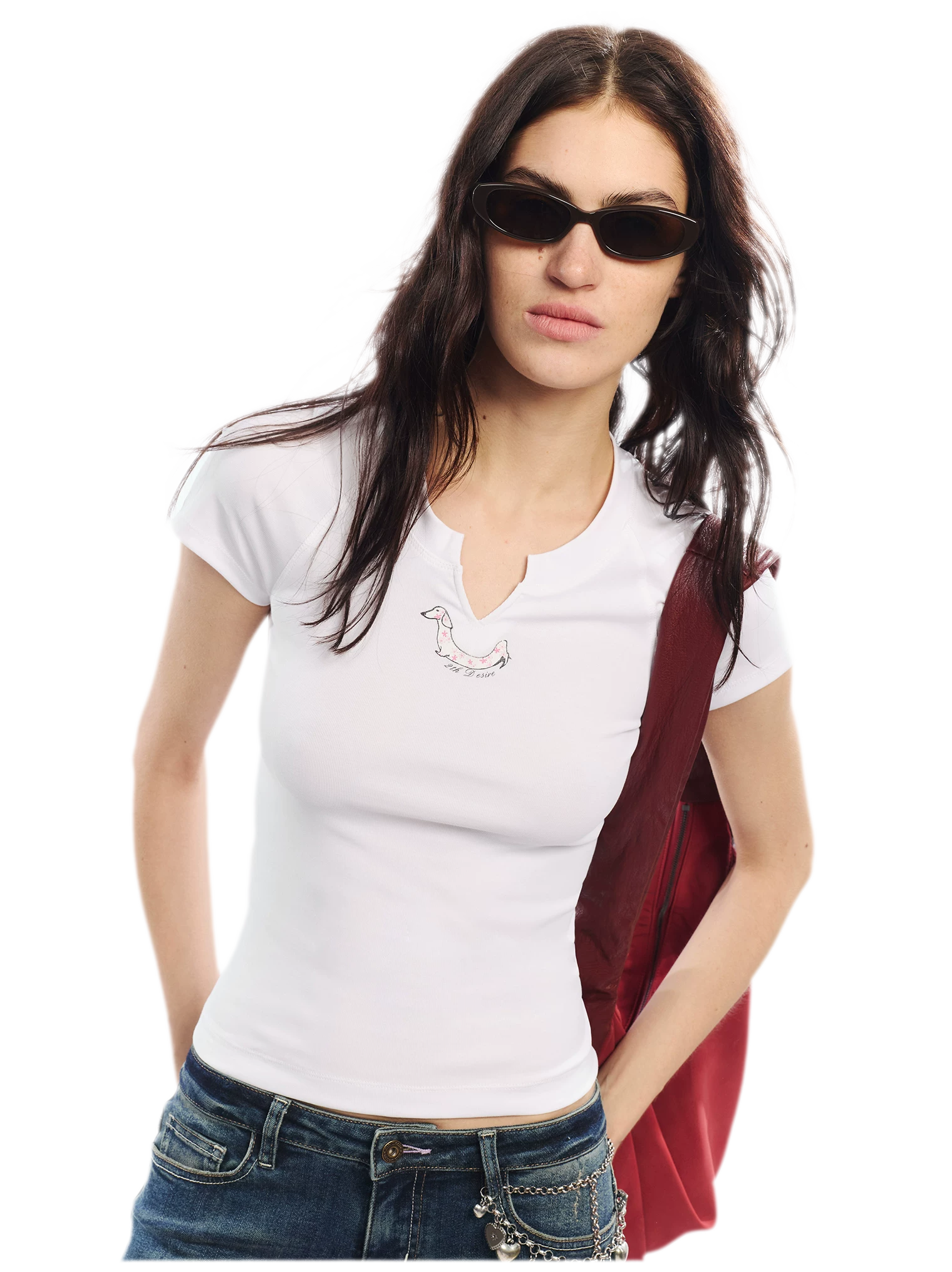 Summer V-neck Slim Fit T-shirt