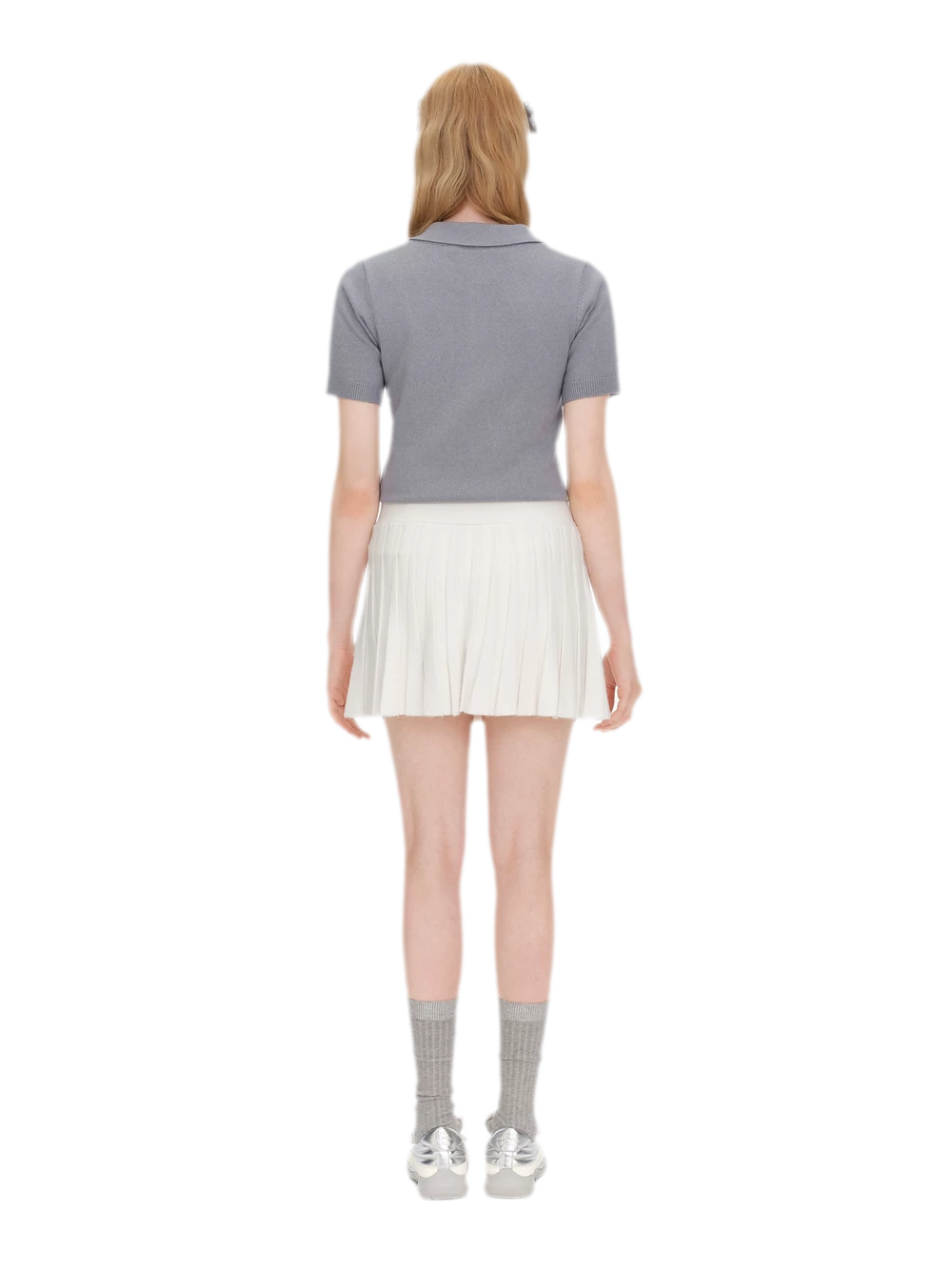 Plissierter Strick-Minirock