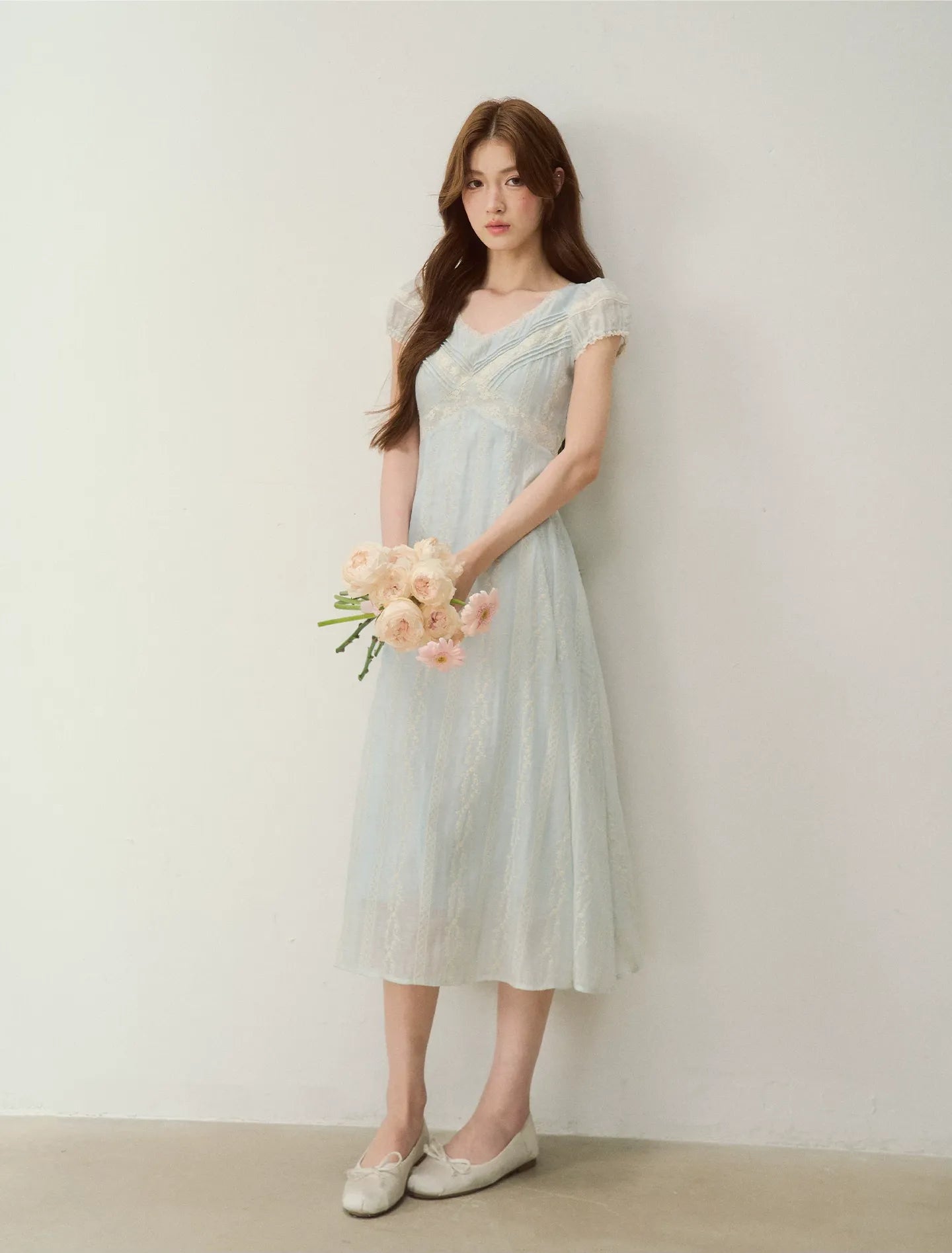 Embroidered Waist Dress