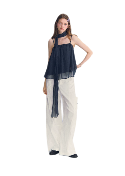 Chiffon Draped Cami Top