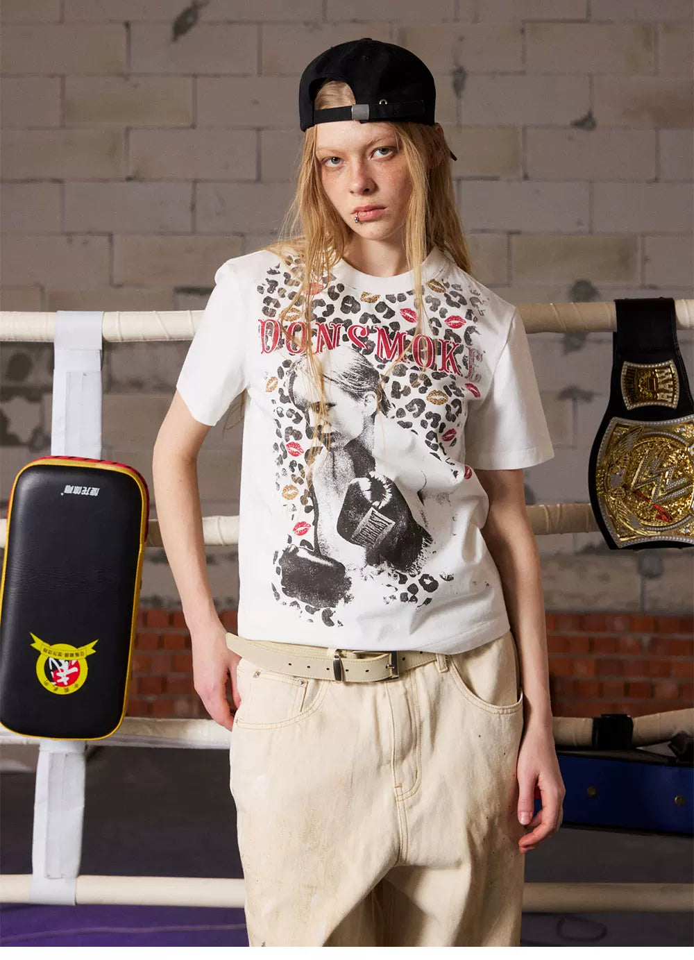 Leopard Boxer Graphic T-Shirt