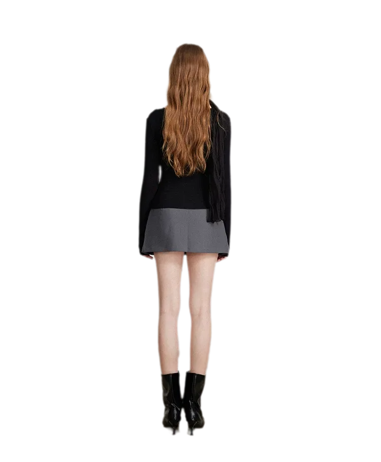 Ribbed Lace Splice T-Shirt