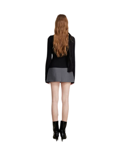 Ribbed Lace Splice T-Shirt