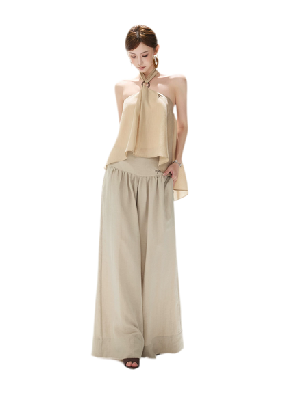 Linen Wide-Leg Pants