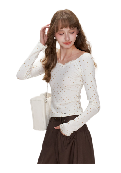 French Lace Bow Back Top