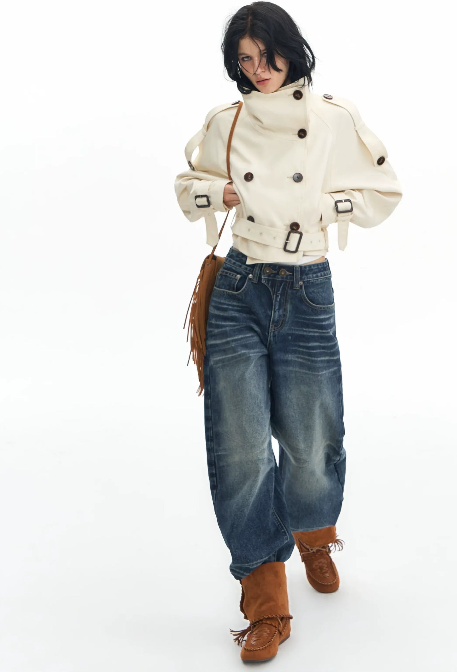 Structured Trench Crop Jacket