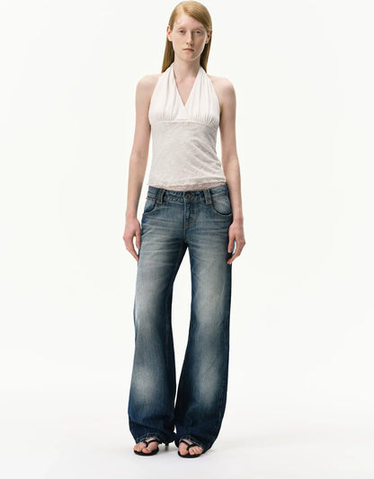 Low-Rise Straight Jeans