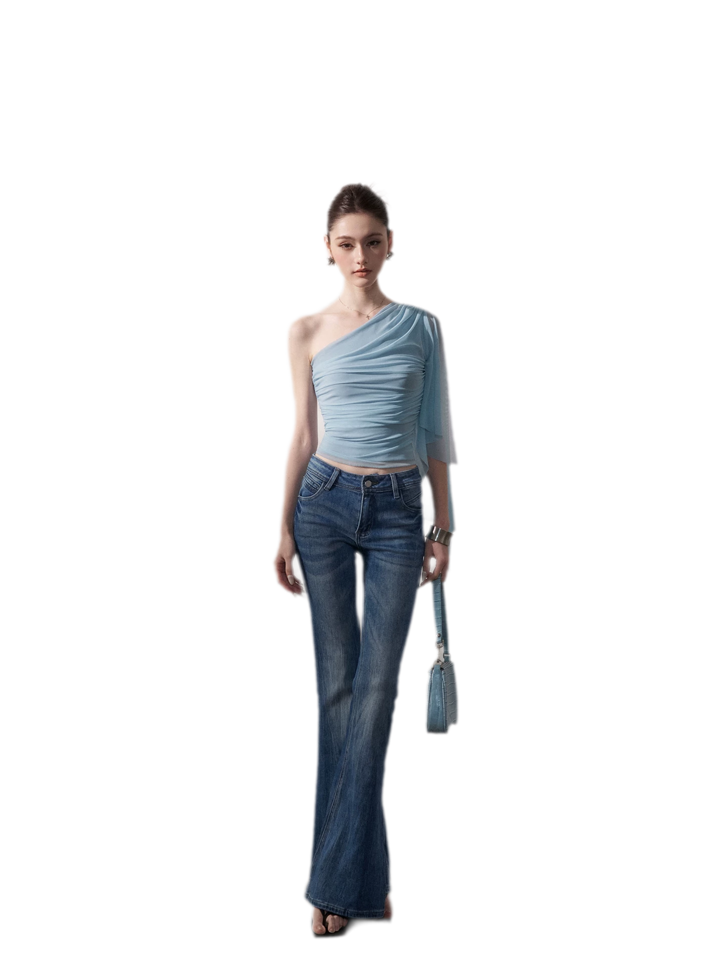 Ruched One-Shoulder Top