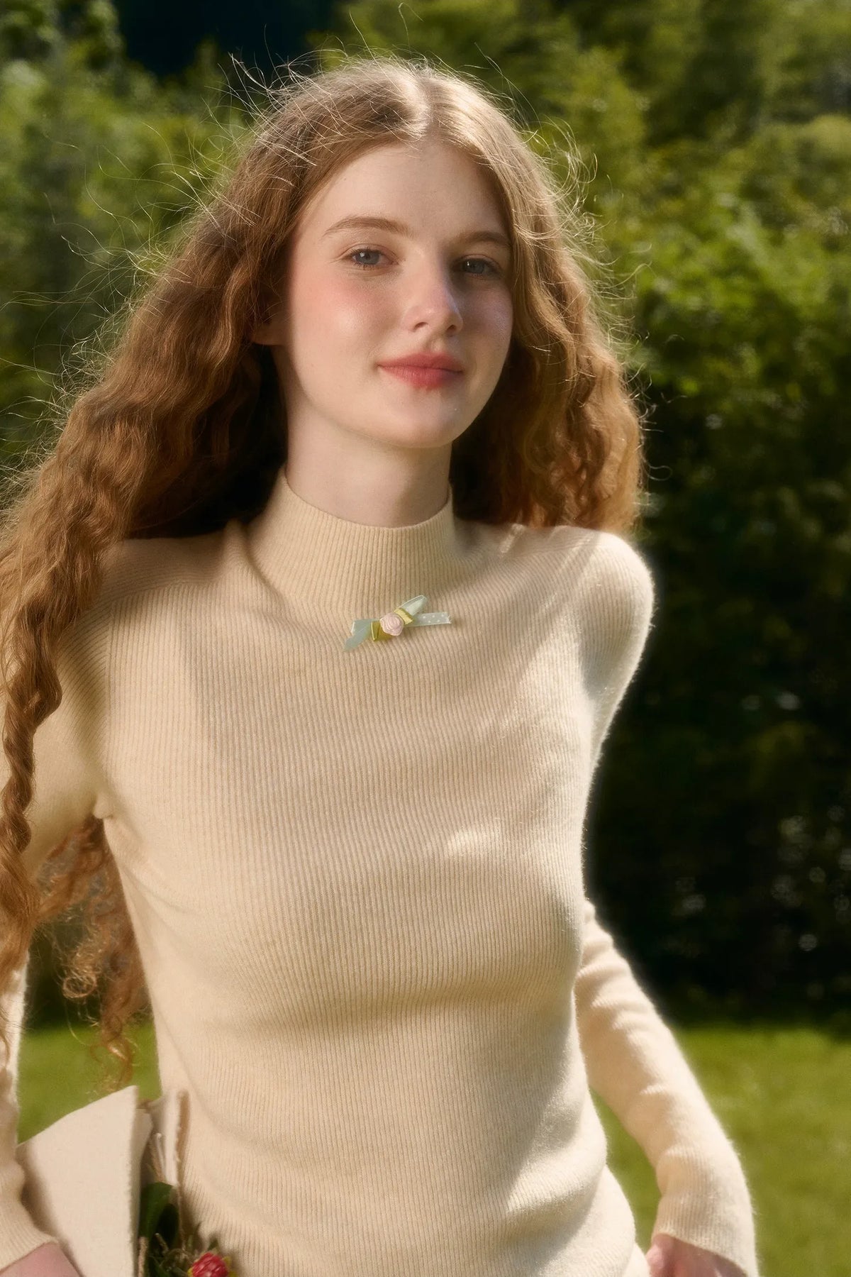Cashmere Ribbed Fitted Sweater