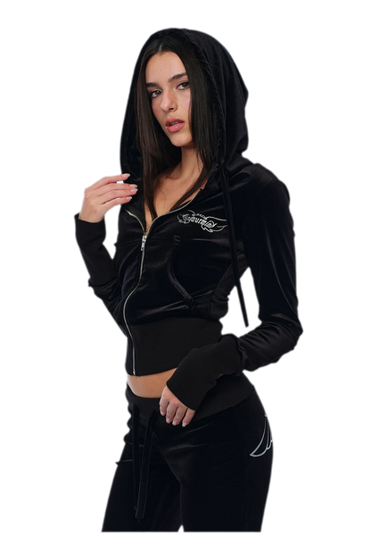 Velvet Wing Embroidered Set