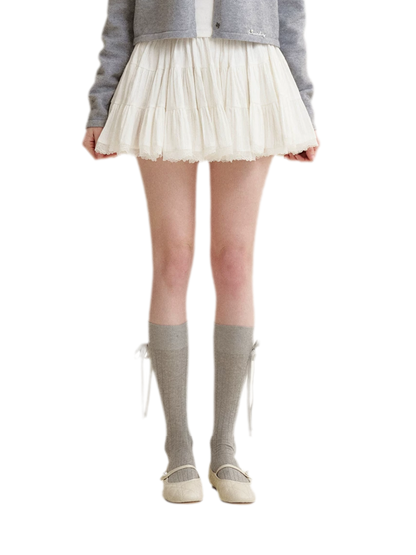 Romantic Lace Puff Skirt