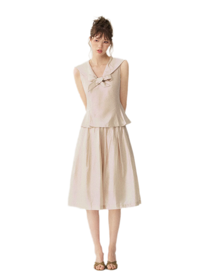 Sailor Collar Blouse Culottes