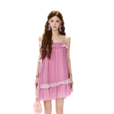 CYNR Romantic Contrast Chiffon Dress – view 2