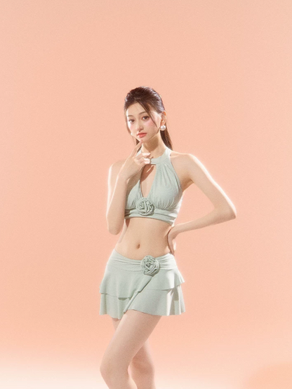 Halter Keyhole Swim Set