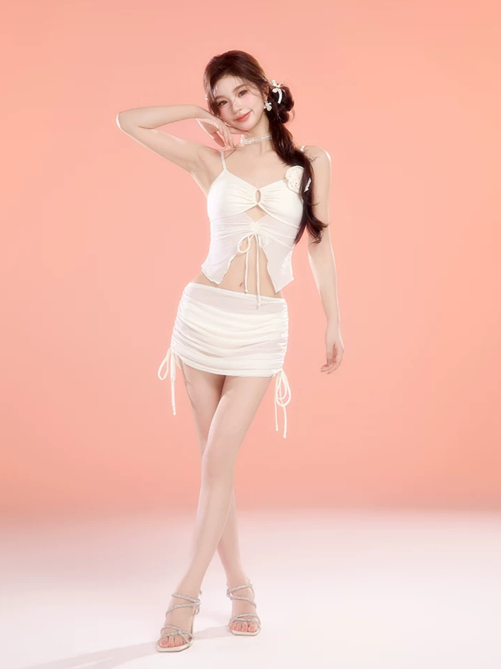 Lace Trim Bikini Set