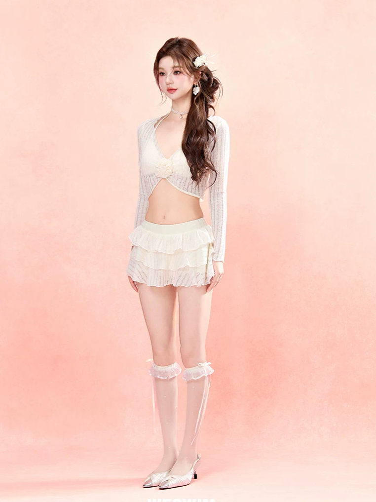 Three-Piece Swim Skirt Set